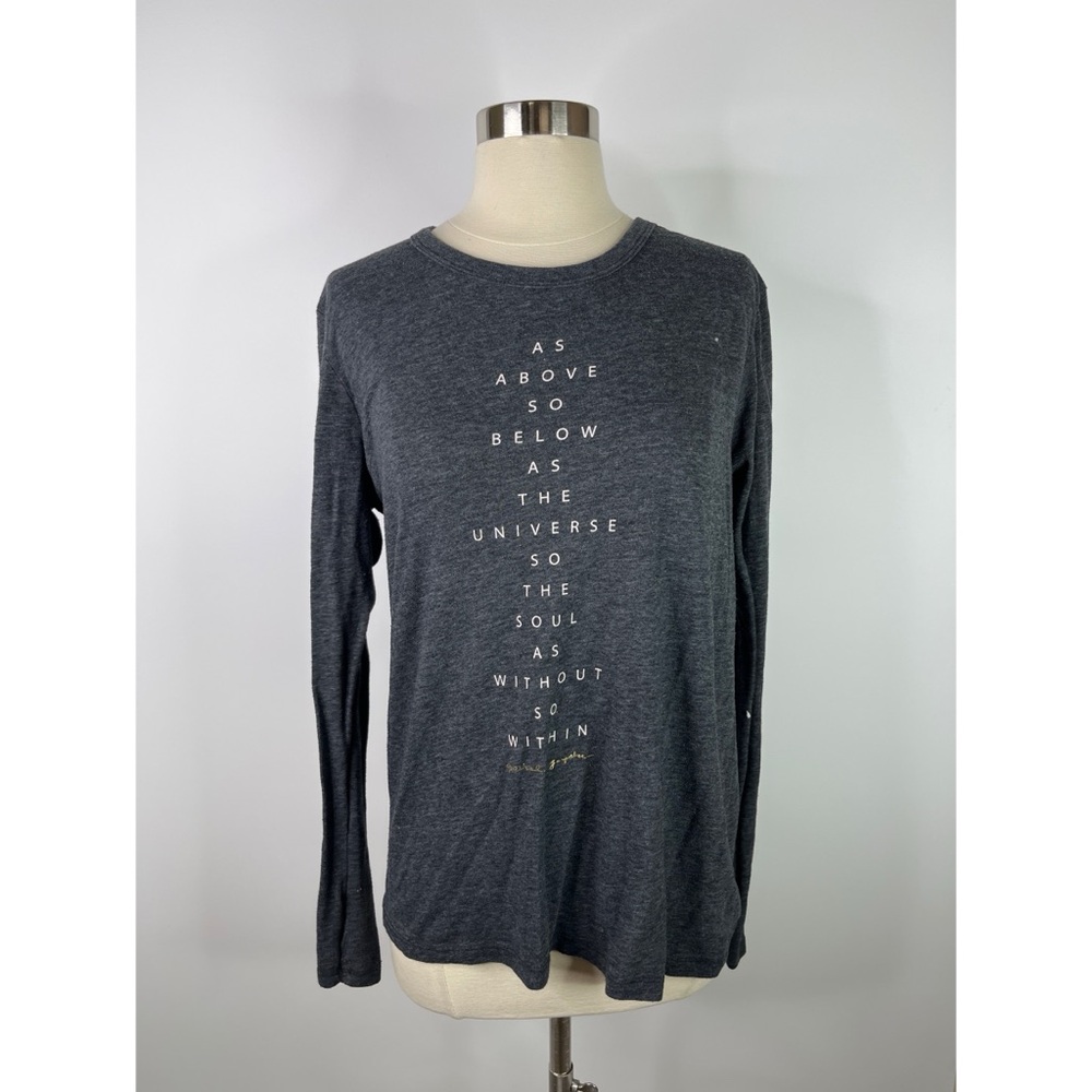 Spiritual Gangster Casual Open Thumb Long Sleeves Top